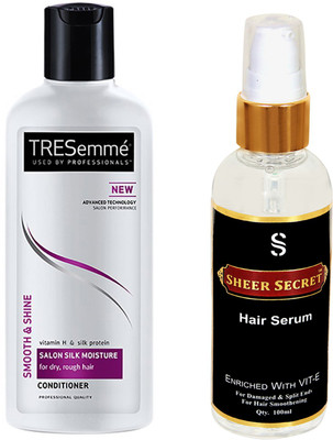 

TRESemme SALON SILK MOISTURE CONDITIONER with SHEER SECRET SERUM(Set of 2)