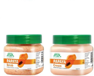 

SSCPL Herbals Papaya Scrub & Cream (450 gms each)(Set of 2)