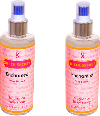 

SHEER SECRET 2 ENCHANTED WOMEN Body Mist - For Women(400 ml, Pack of 2)