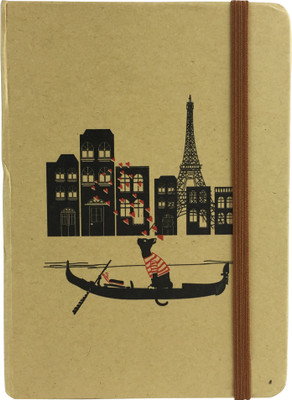 Bag Of Small Things A5 Note Book(Brown Paris, Multicolor)