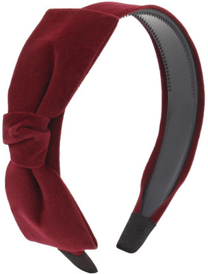 

Fayon Fashion Statement Maroon Velvet Bow Hair Band(Maroon)