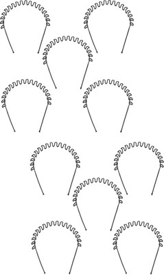 

Mahvi Toys Premium Quality Zig Zag Shape Unisex Metal Hair Band(Black)