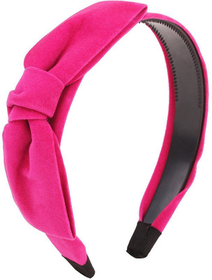 

Fayon Weekend Party Pink Velvet Bow Hair Band(Pink)