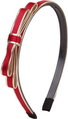 

Fayon Chic stylish Red Covered With Golden Bow Hair Band(Red)