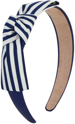 

Fayon Designer Modern white Lines Bow Hair Band(White)
