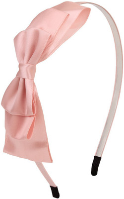 

Fayon Party Style Diva Peach Silk Bow Hair Band(Pink)