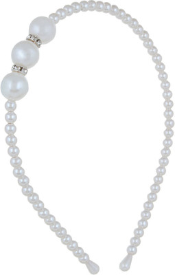 

Fayon Daily Casual Work White Pearl Beaded Hair Band(White)