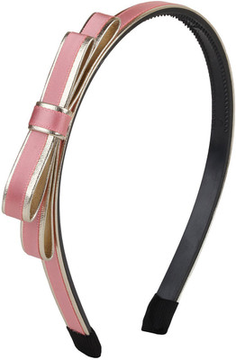 

Fayon Daily Casual Work Pink Covered With Golden Bow Hair Band(Pink)