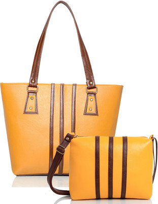 

mammon Shoulder Bag(Yellow, Brown), Brown;yellow