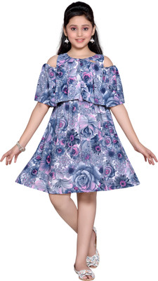 Hunny Bunny Girls Mini/Short Casual Dress(Multicolor, Half Sleeve) Flipkart
