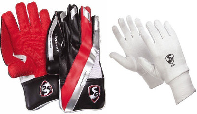 

SG Combo of two, one pair of 'League' Wicket Keeping Gloves and one pair of 'Club' Inner Gloves (Men's) (Color On Availability)- Cricket Kit