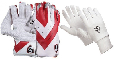 

SG Combo of two, one pair of 'RSD Prolite' cricket Wicket Keeping Gloves and one pair of 'Club' Inner Gloves (Men's) (Color On Availability)- Cricket Kit
