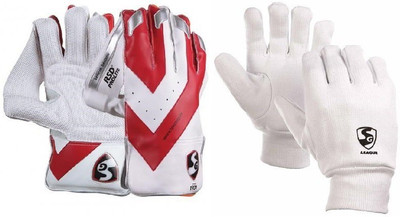 

SG Combo of two, one pair of 'RSD Prolite' cricket Wicket Keeping Gloves and one pair of 'League' Inner Gloves (Men's) (Color On Availability)- Cricket Kit