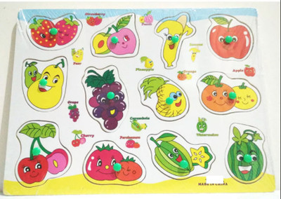 

TALKING GANESHA Identification Tray Fruits with Peg Knobs (multicolor)(Multicolor)
