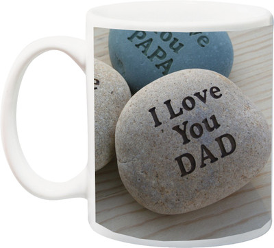 

Stylotrendz I Love You Dad Stone Print Ceramic Mug(325 ml), White