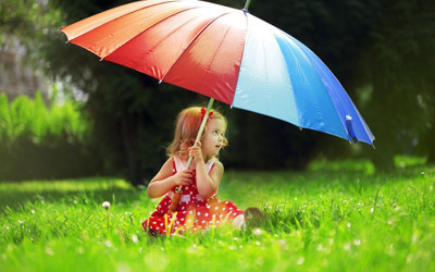 

Cute Baby Little Girl With Umbrella Paper Print Poster on 13x19 Inches Paper Print(19 inch X 13 inch, Rolled)