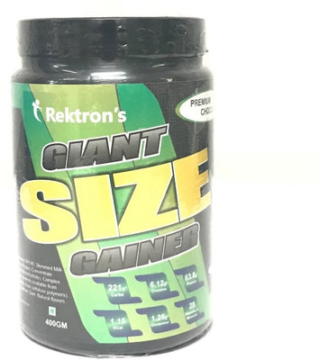 Rektron Giant Size Gainer Weight Gainers/Mass Gainers(400, Premium Chocolate) available at flipkart for Rs.400