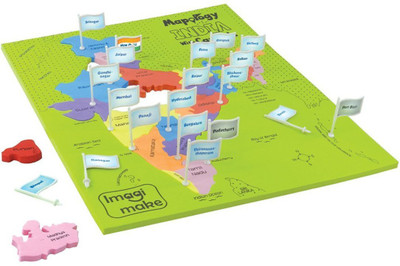 

Imagimake Mapology India with State Capitals(8 Pieces)