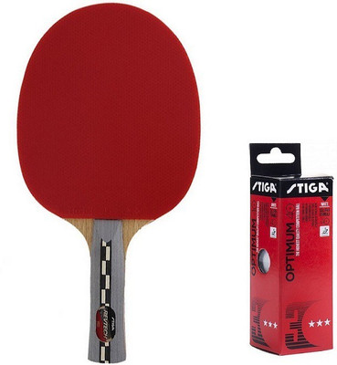 

Stiga Combo of Two , One Revtech Table Tennis Racquet and One Optimum 40 + Ping Pong Ball Box- Multicolor Table Tennis Racquet(G4, 80 g)