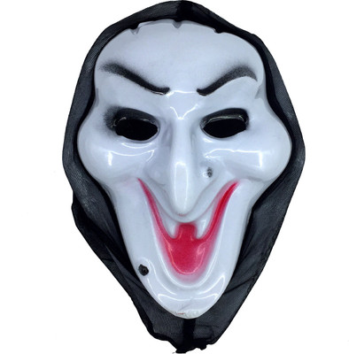 

Funcart White Horror Face Mask with Red Tongue