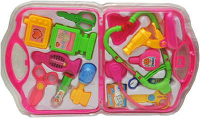 

TALKING GANESHA 14 Pcs Mini Doctor Set for Kids above 3 years in Pink Color