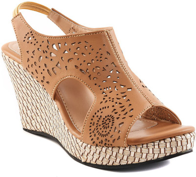 

Dolphin Miles Women Tan Wedges