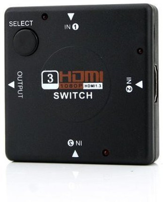 

Mezire 3 Port HDMI Switch Splitter Switcher HUB Box Cable LCD HDTV 1080P Media Streaming Device(Black)
