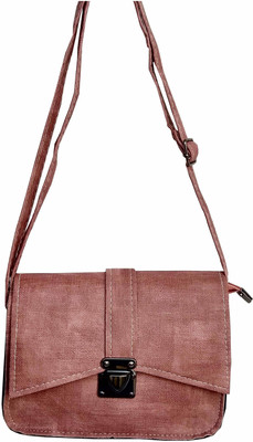 

ALIVE Women Casual Pink Leatherette Sling Bag