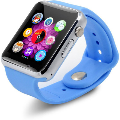 

IBS Bluetooth with Built-in Sim card and memory card slot Compatible with Android IOS Mobiles Wrist Blue Smartwatch(Blue Strap Free Size)