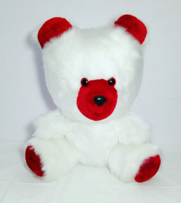 

handcraft india Cute, Funny, Lovely, Cuddly, plush, Valentine TEDDY (36 cm) (HANDMADE) (WHITE, RED) - 36 cm(WHITE, RED)