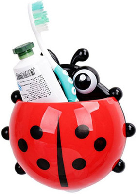 

Shoppernation Fancy bug Design Tooth Brush Holder Plastic Toothbrush Holder(Multicolor, Wall Mount)