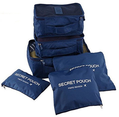 

Styleys Set of 6 Packing Cubes Travel Organizer (Navy Blue)(Blue)