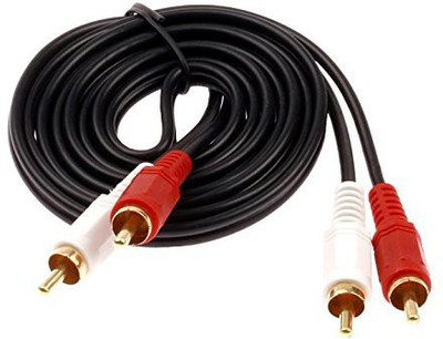 LipiWorld TV-out Cable Premium Quality 2RCA To 2RCA Male Stereo Audio Video Cable For DVD,HDTV,Hi fi Theater Speaker,A/V Reciever, amplifier, Projector, and More(1.5M 2RCA Male to Male)(Black, For TV) available at flipkart for Rs.189