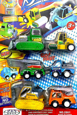 

SS Traders -Pull And Go Engineering Trucks For Kids(Multicolor)
