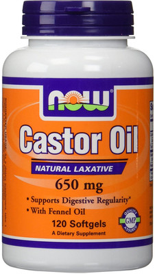 

Now Foods Castor Oil 650 mg,120 Softgels(120 No)