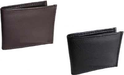 

Peacock Mundkar Men Brown Artificial Leather Wallet(6 Card Slots), Black and brown combo