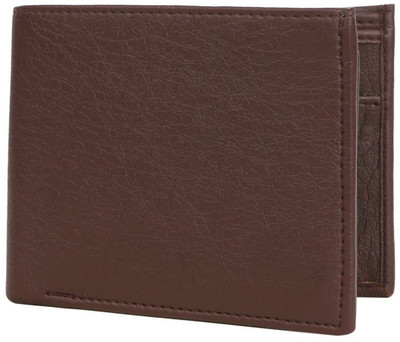 

LAER Men Brown Genuine Leather Wallet(10 Card Slots)