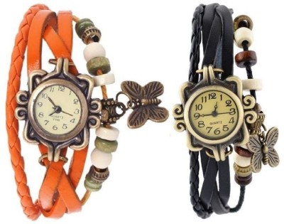 T TOPLINE Black & Orange Dori analoge stylish designer watches for girl and women Watch  - For Girls   Watches  (T TOPLINE)