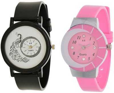 PMAX MULTICOLOR DIAL FANCY COLLECTION BEST LOOK PU WATCH COMBO OF 2 Watch  - For Women   Watches  (PMAX)