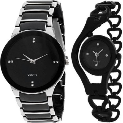 JM SELLER New Stye Silver black combo Watch  - For Boys & Girls   Watches  (JM SELLER)