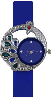 View SPINOZA letest collation fancy and attractive diamonds studded peacock 04S111 Analog Watch  - For Girls Wrist Watches Price Online(SPINOZA)