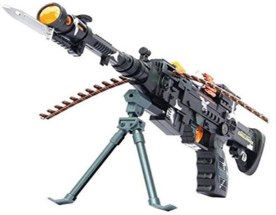 

Beston Musical Army Style Toy Gun With Lights ( 55 cm Long )(Multicolor)