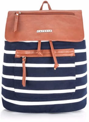 

Caprese London Backpack Medium Navy/ Saddle Backpack(Blue, 3 L)