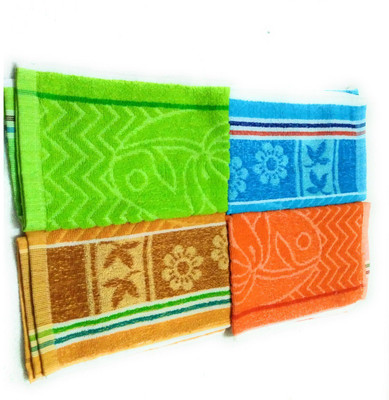 Cottton Colors Cotton 250 GSM Hand Towel Set(Pack of 4)