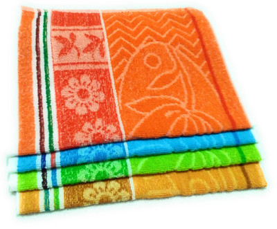 Cottton Colors Cotton 250 GSM Hand Towel Set(Pack of 4)