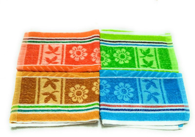 Cottton Colors Cotton 250 GSM Hand Towel Set(Pack of 4)