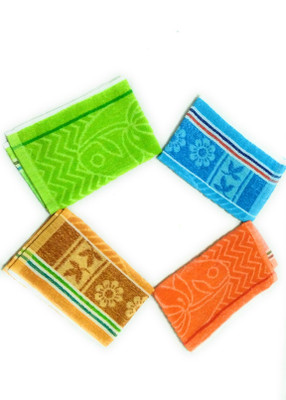 Cottton Colors Cotton 250 GSM Hand Towel Set(Pack of 4)
