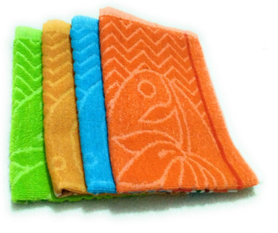 Cottton Colors Cotton 250 GSM Hand Towel Set(Pack of 4)