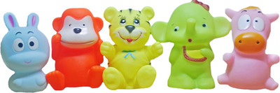 

Babysid Collections Squeeze Toys for Babies Bath Time Friends 5 Pcs Set Animals Bath Toy(Multicolor)