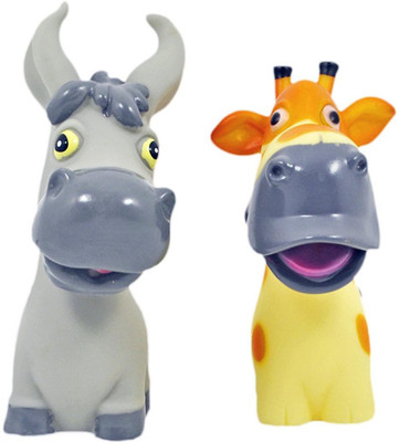 

Babysid Collections Squeeze Toys for Babies Bath Time Pals Donkey and Giraffe Size : 9 X 11 cm each BPA Free Bath Toy(Multicolor)